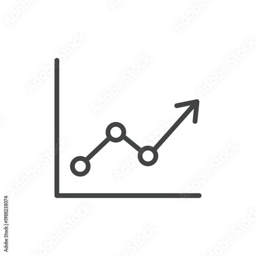 Minimalist Line Style Graph Chart with Upward Trend in Business Category