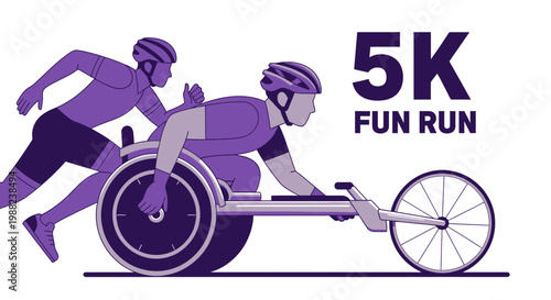 Inclusive 5K Fun Run: Athletes Compete in Wheelchair and Running Competition