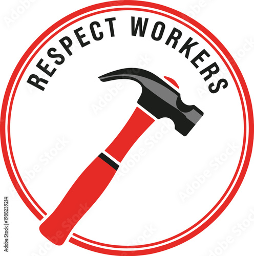 Respect workers hammer and sickle symbol isolated on transparent background
