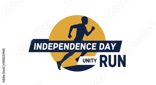 Independence Day Unity Run Silhouette Depicting Participation, And Freedom in Motion