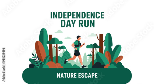 Independence Day Trail Run Nature Escape Celebration