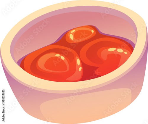 Sauce in Ceramic Bowl