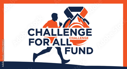 Inspiring Challenge Design Illustrating Commitment and Endurance for a Noble Cause Event