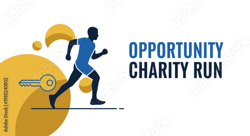Inspiring Charity Run Depicting a Person Running for a Worthy Cause Opportunity