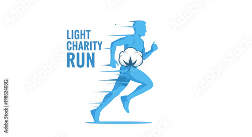 Inspiring Charity Run Depicting a Person Running for a Noble Cause and Giving Hope