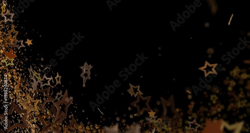 Golden star abstract backgr...