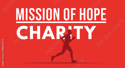 Inspiring Visual Promoting Charity Run For Hope and Mission With Silhouette