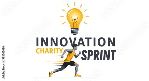 Inspiring Innovation Through Charity and Physical Activity with a Bright Idea Symbol