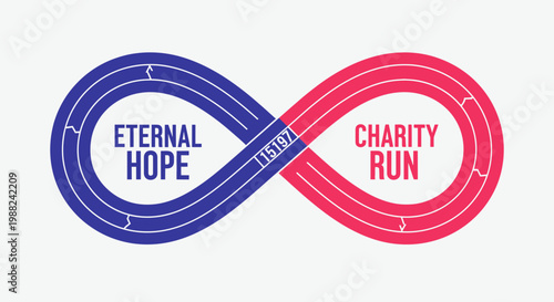 Inspiring Visual Representation of an Eternal Hope Tied With Charity Run for Community Support
