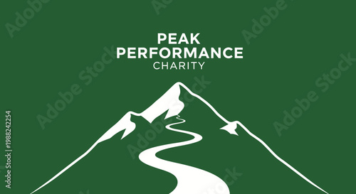 Inspiring Visual Representation Of Charity With The Symbol Of Mountains And A Smooth Path