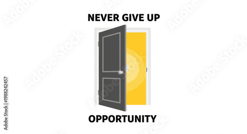 Inspiring Visual Representation of Opportunity and Motivation with an Open Door Concept