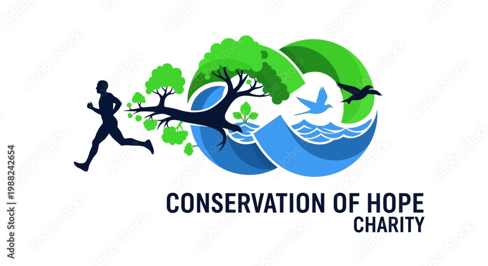 Fototapeta premium Inspiring Conservation Hope Through Running, Nature, and a Charitable Heart