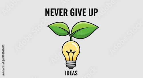 Inspiring Concept: Lightbulb Sprout, Cultivating Innovative Ideas for Constant Growth