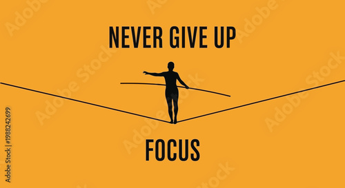 Inspiring Perseverance and Concentration: High-Wire Walker Demonstrates Focus and Resolute