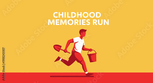 Joyful Sprint: A Nostalgic Visual Representation Of Childhood Memories and Playtime