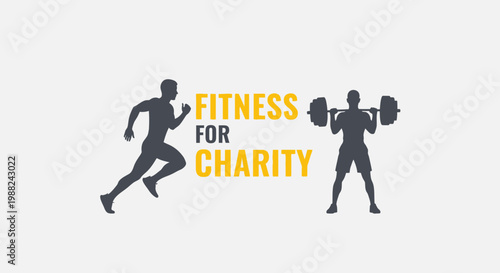 Inspiring Fitness Journey Promoting Charity and Well-being Through Exercise Illustrations Graphics