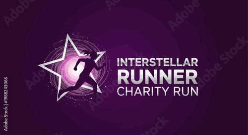 Interstellar Runner Charity Run Starry Design For An Event Poster Concept Promotion