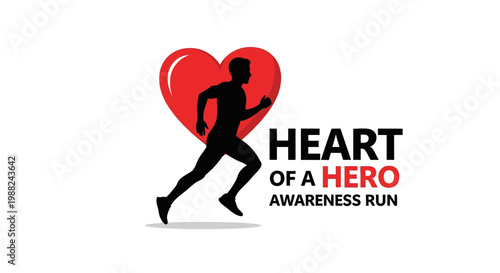 Inspiring Heart Concept: A Runner Embodies Courage and Awareness in The Heroic Awareness Run