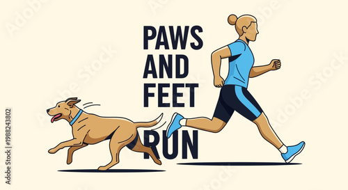 Joyful Canine And Companion Embark On A Lively Running Adventure Together