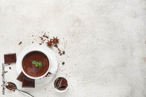 Cup of hot chocolate with m...