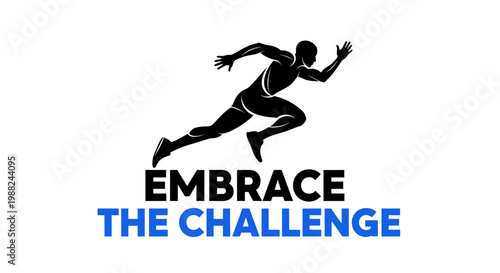 Inspiring Silhouette Image Depicting a Person Sprinting, Ready for a Competition