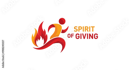 Inspiring Imagery Featuring Abstract Human Concept Of Dynamic Giving And Fiery Concepts