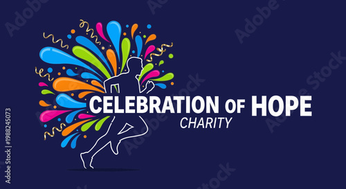 Inspiring Visual Illustrating a Celebration Run and Charity Event For Raising Awareness