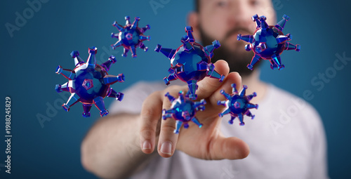Conceptual image of a man t...