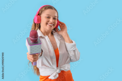 Beautiful young woman in he...