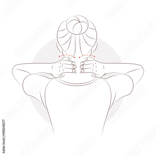 Self-massage for neck and shoulder tension relief