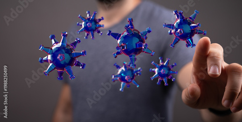Abstract 3D illustration of...