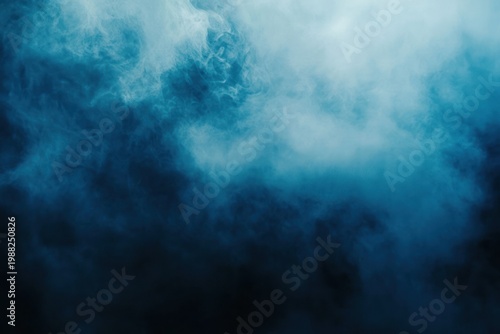 Dark blue cloudy sky with misty atmosphere.