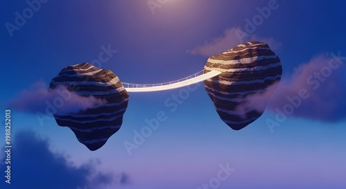 Floating islands in a dreamlike sky a digital art masterpiece of surreal landscapes