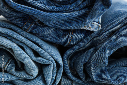 Rolled jeans pants as backg...