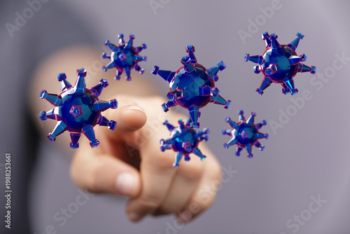 Artistic rendering of virus...