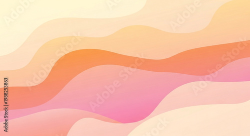 Vibrant wavy abstract background with orange pink and purple hues in a modern gradient design