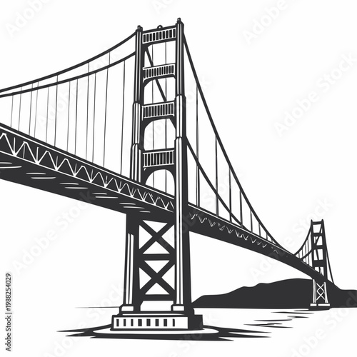 Golden gate bridge iconic suspension bridge in san francisco california