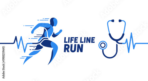 Medical Running: Fitness, Health And Well-Being, Showing Life And Physical Activity