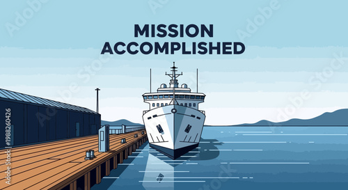 Mission Accomplished Majestic Ship Docked Safely At Pier