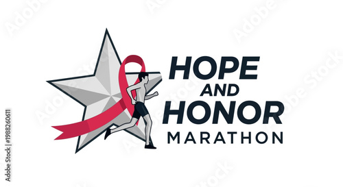 Marathon Logo Representing Hope, Honor, and Endurance in a Charity Race Event
