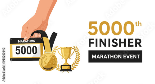 Marathon Milestone Celebration Honouring The 5000th Finisher With Award And Recognition