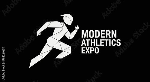 Modern Athletics Expo: A Dynamic Logo Representing Speed and Innovation