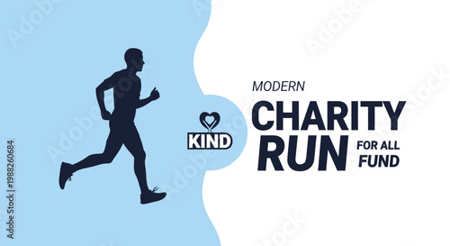 Modern Charity Run Promoting Kindness and Funding for a Noble Cause Event Promotion Design