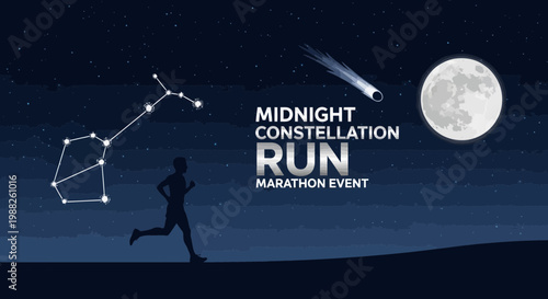 Midnight Run Under The Stars: A Marathon Event Against The Backdrop Of The Cosmos