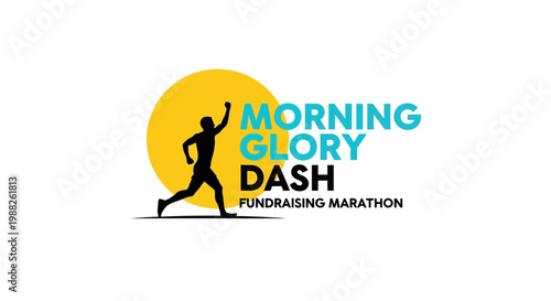 Morning Glory Dash Fundraising Marathon Event Logo Design