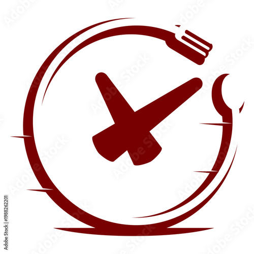 Lunch time logo template