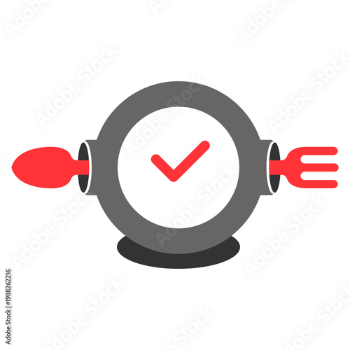 Lunch time logo template