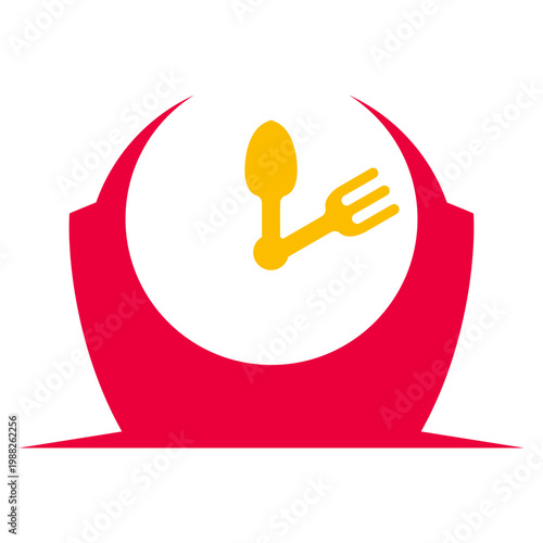Lunch time logo template