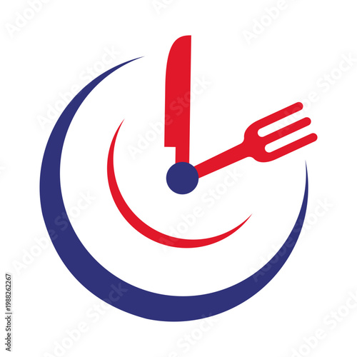 Lunch time logo template