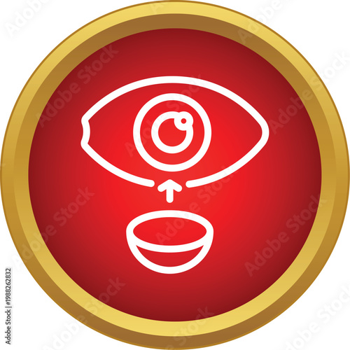 Eye receiving a contact lens, symbolizing vision correction and optical care